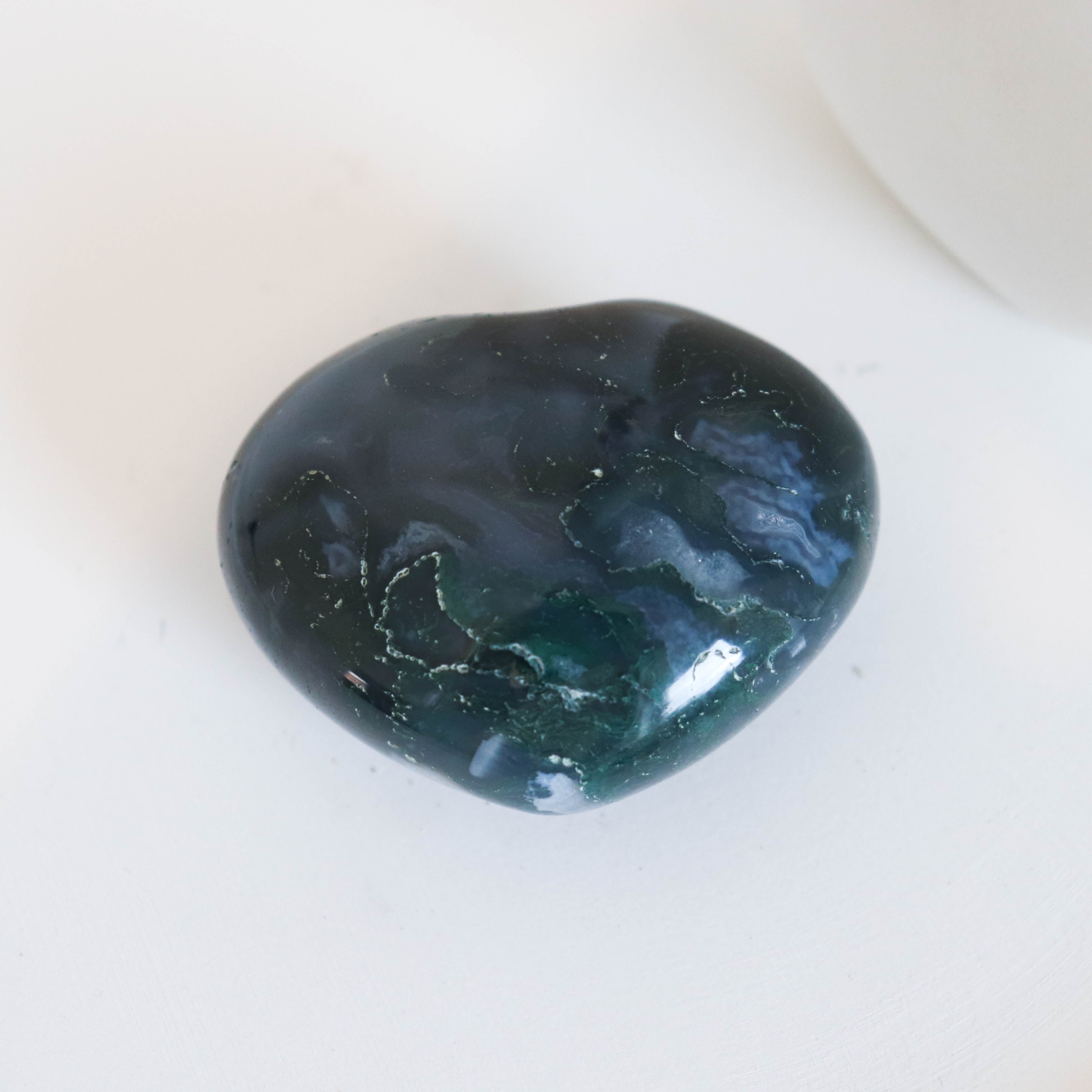 Moss Agate Heart #4
