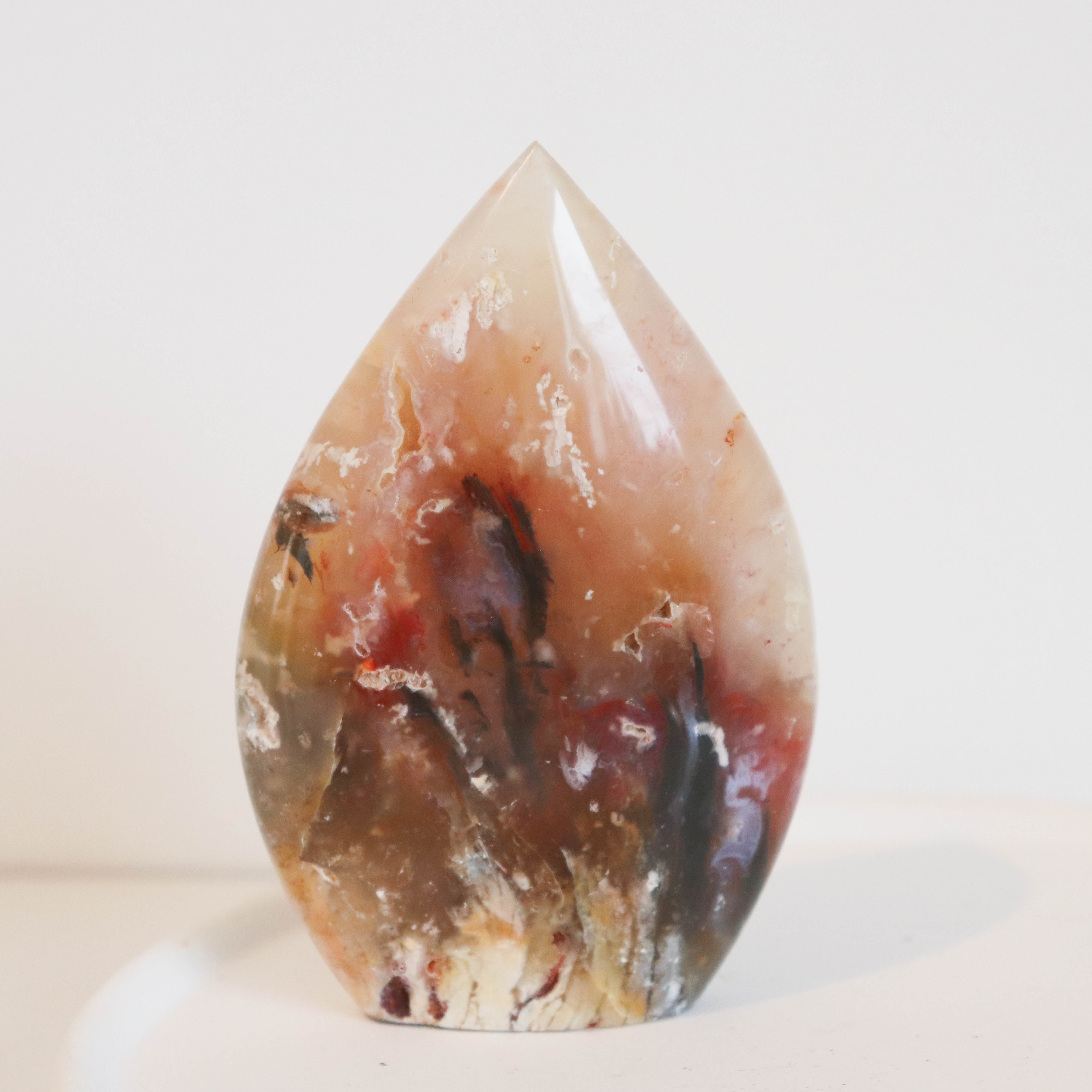 Pink Plum Agate Flame #1c