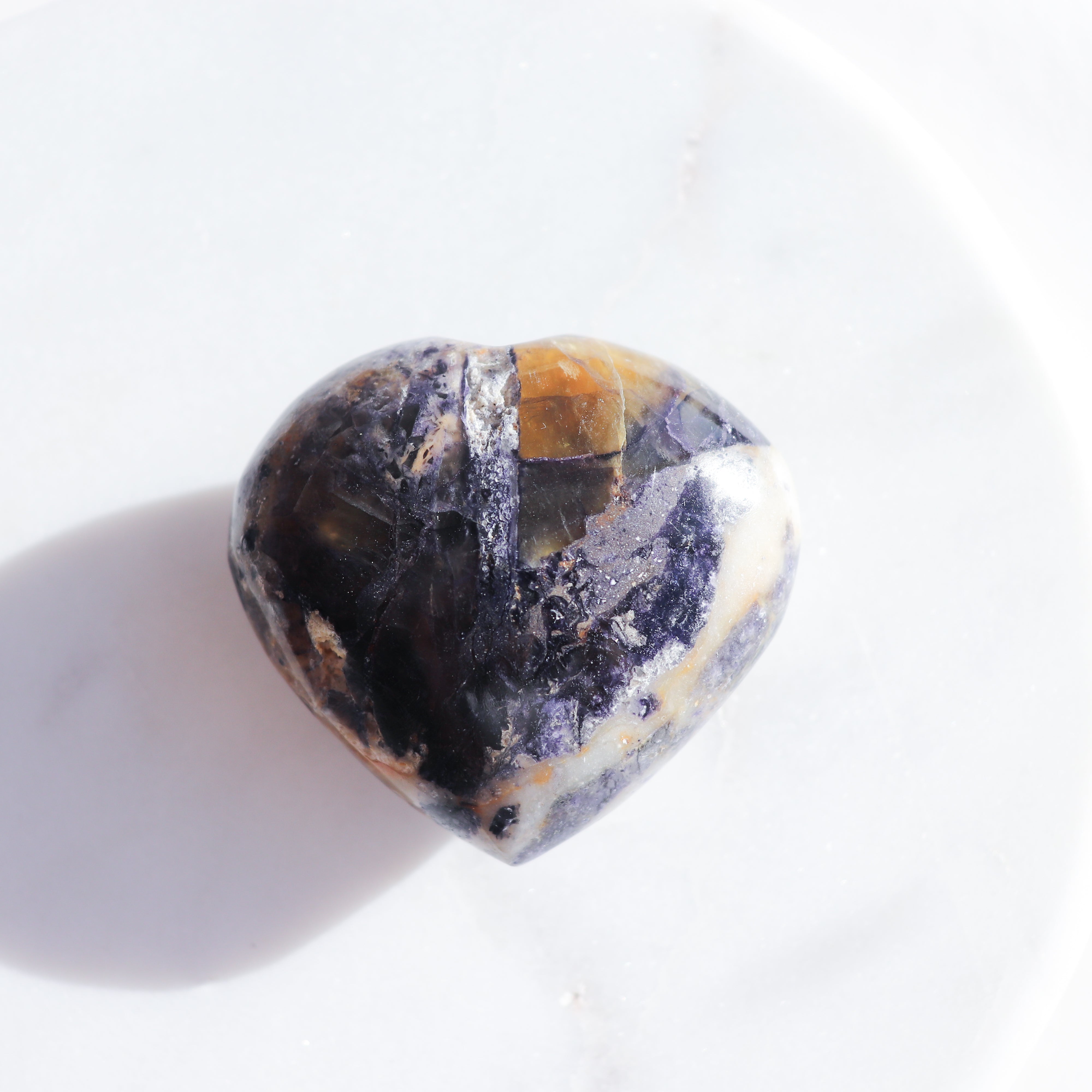 Mexican Rainbow Fluorite Heart #2