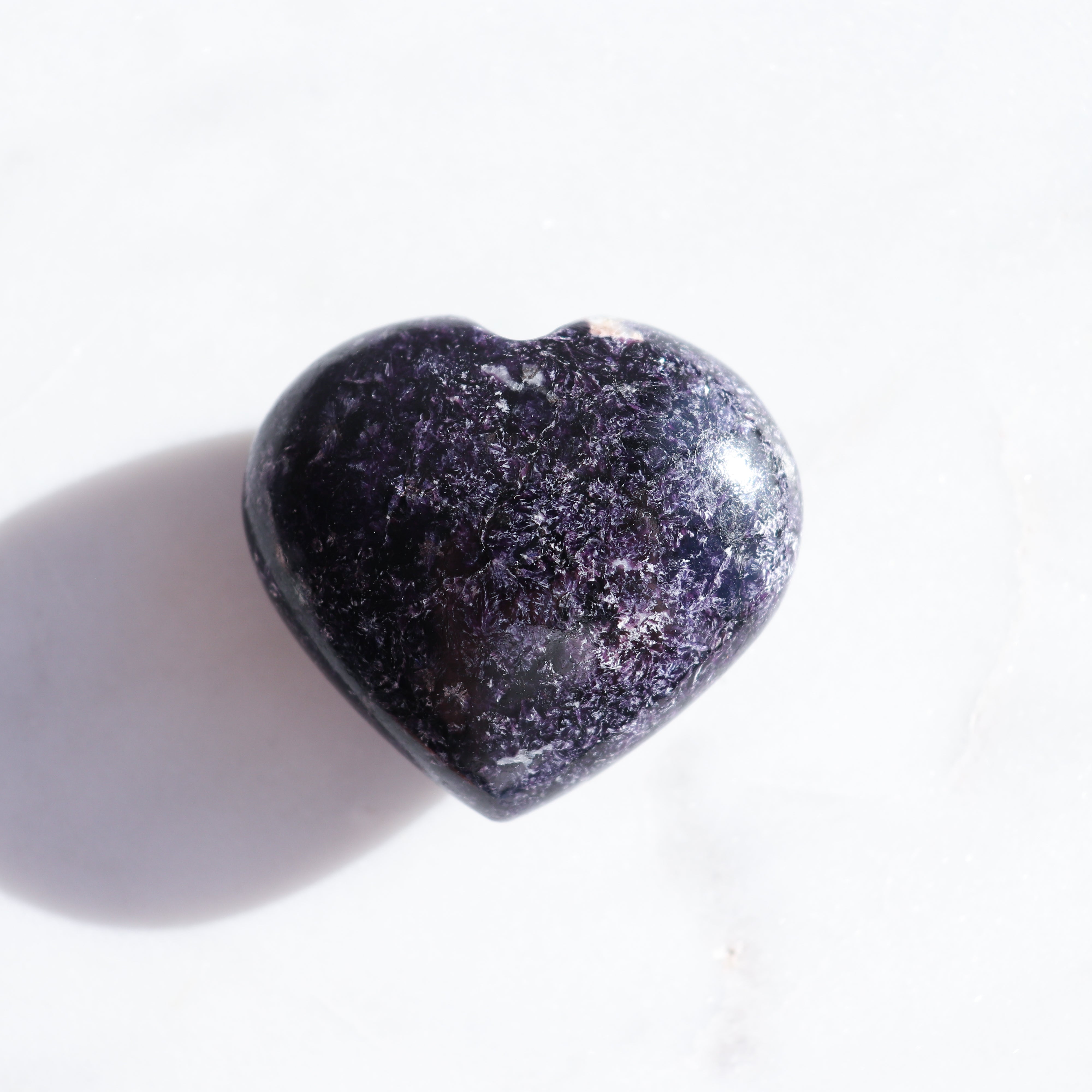 A Grade Lepidolite Heart #1