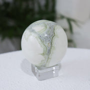 Green Banded Calcite Sphere