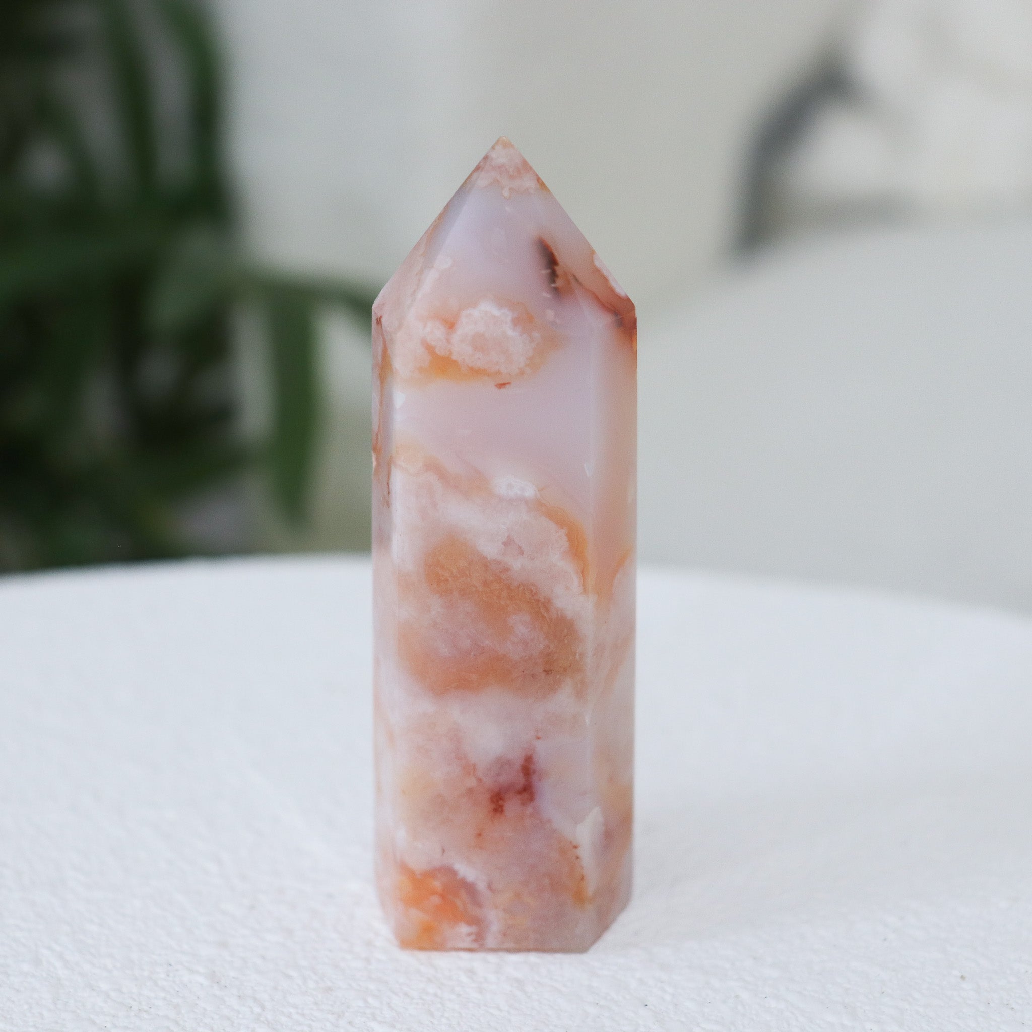 Carnelian Flower Agate Tower #2