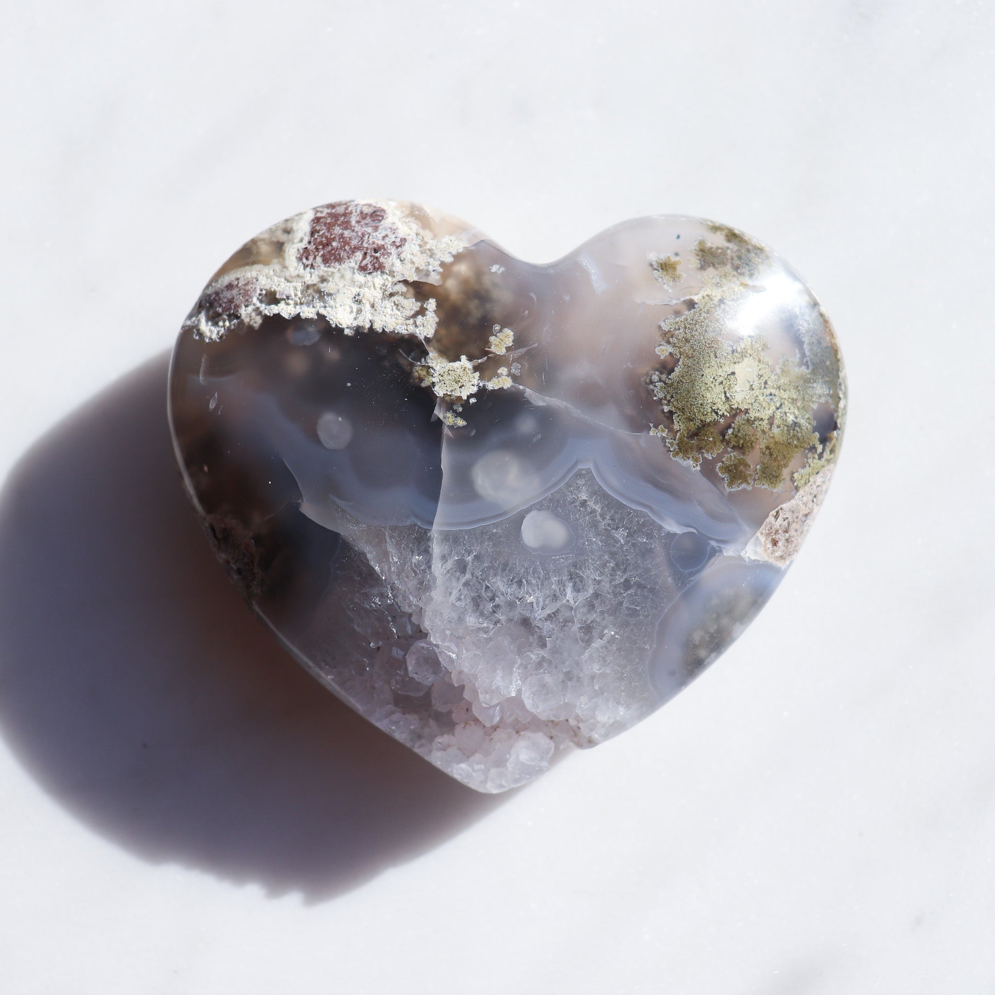 AA Scenic Moss Agate Heart #b
