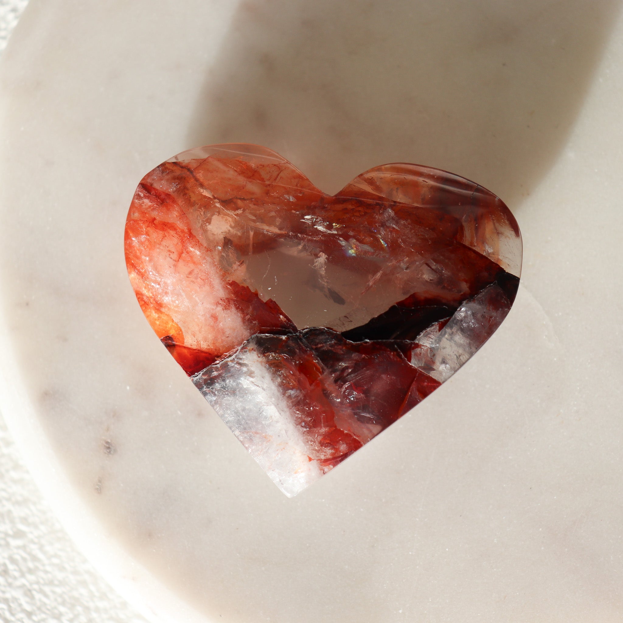A Grade Fire Quartz Heart #1