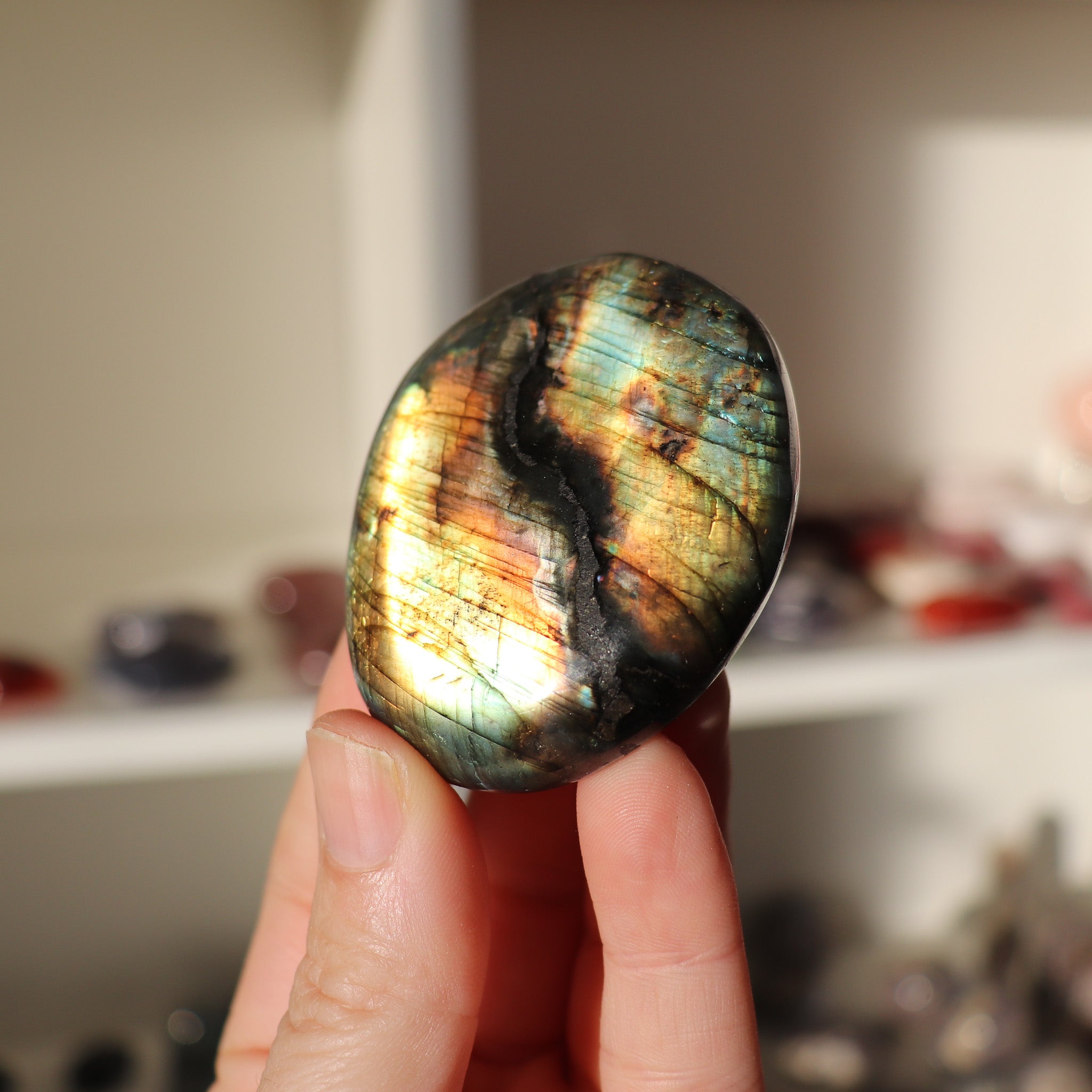 A Grade Labradorite Palm #2