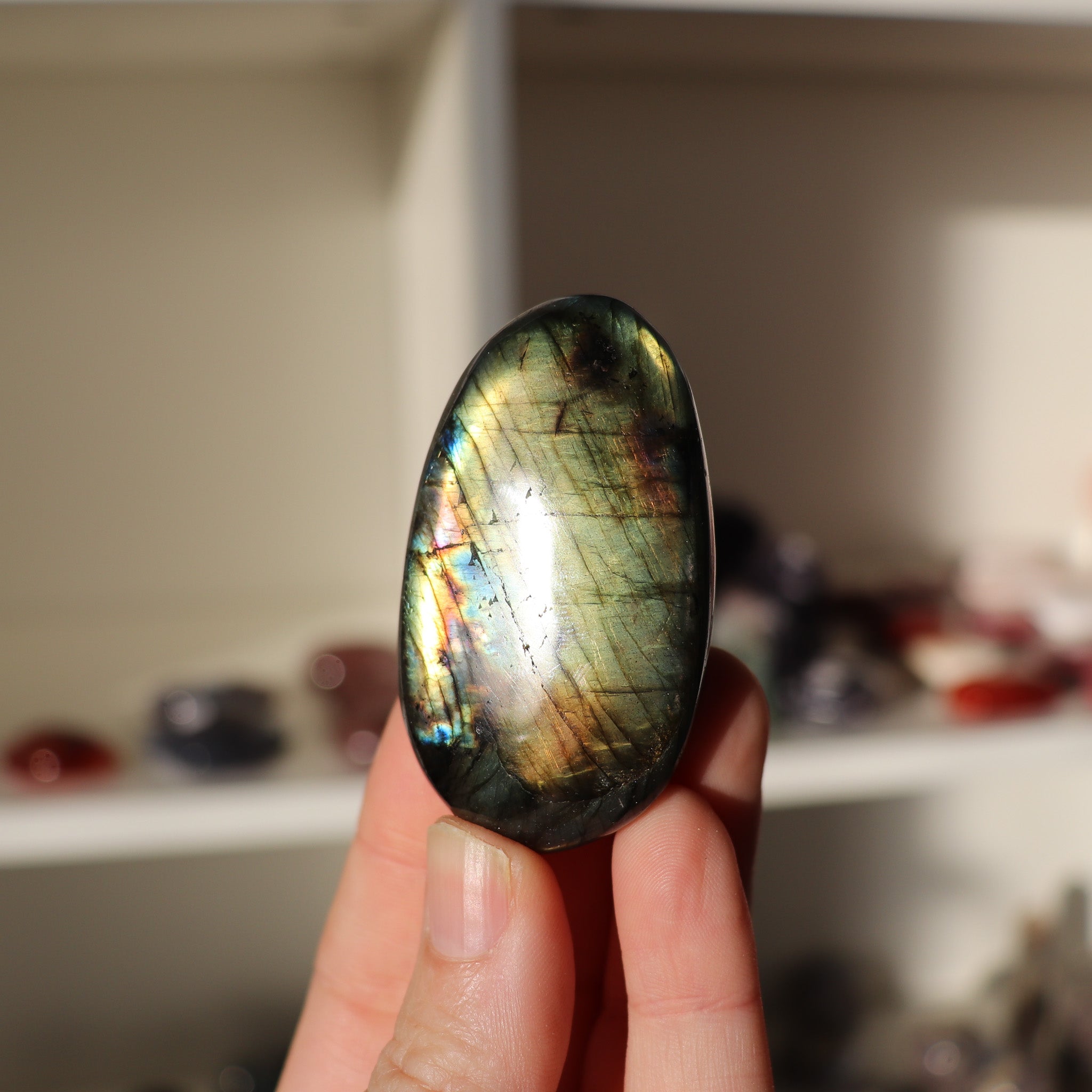 A Grade Labradorite Palm #3