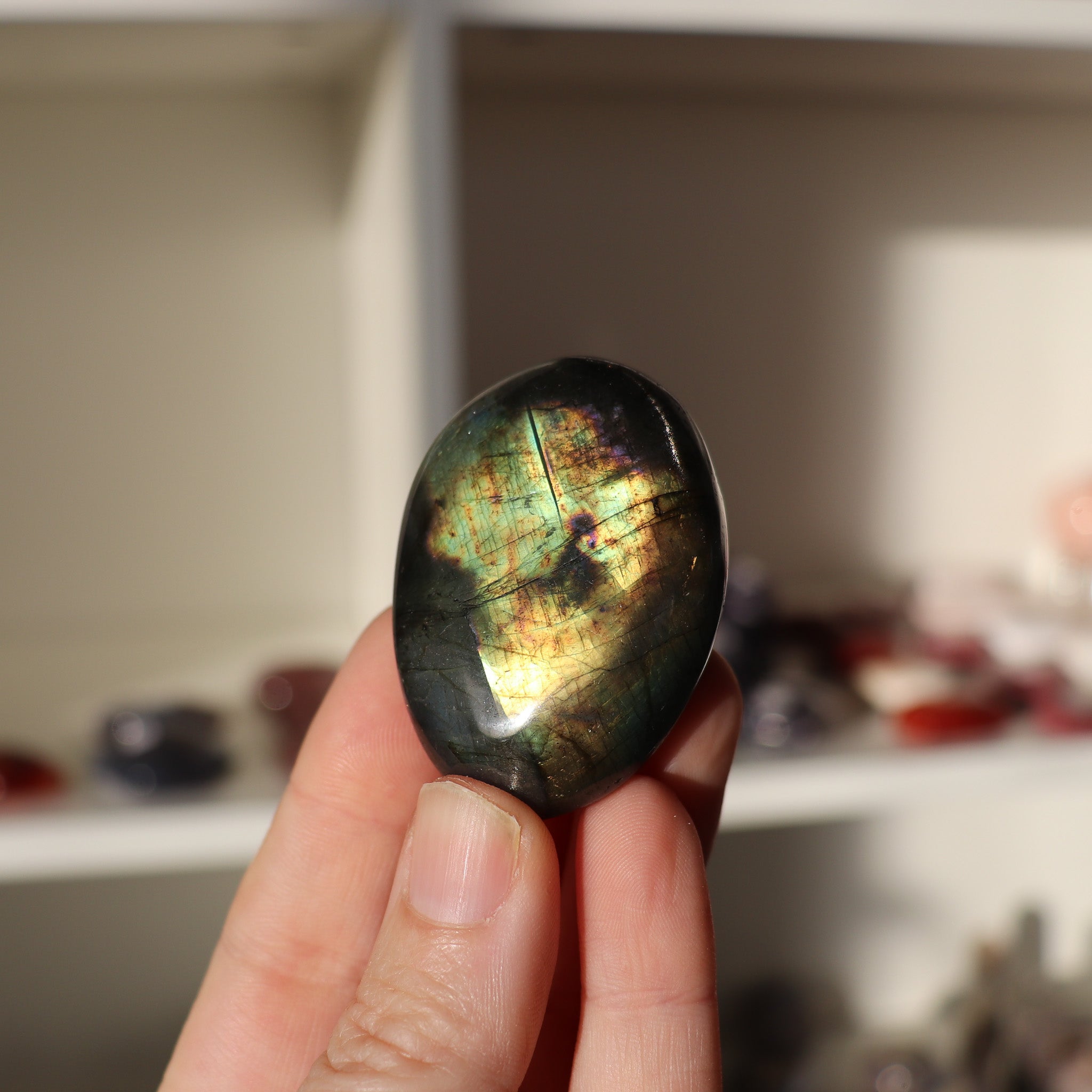 A Grade Labradorite Palm #4