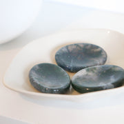 Moss Agate Worry Stone