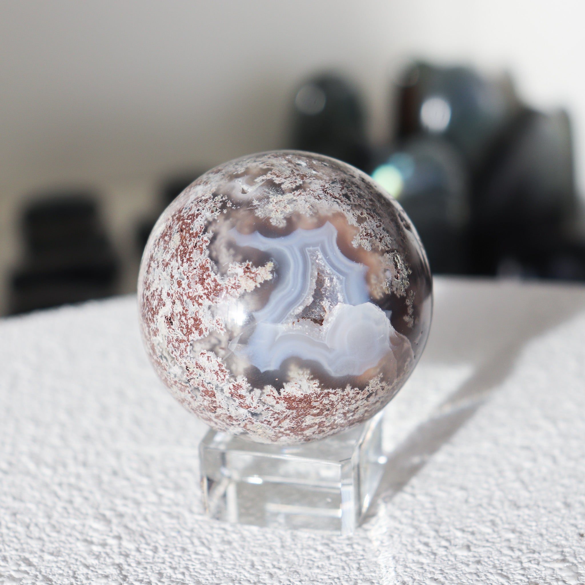 AA Scenic Moss Agate Sphere #1