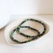 Ruby  Zoisite Beaded Bracelet 4mm