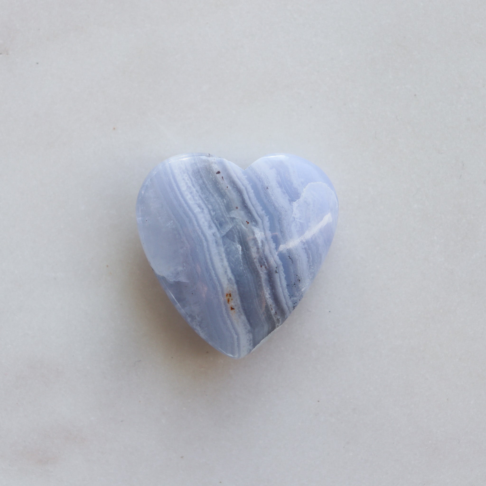 Blue Lace Agate Heart #1