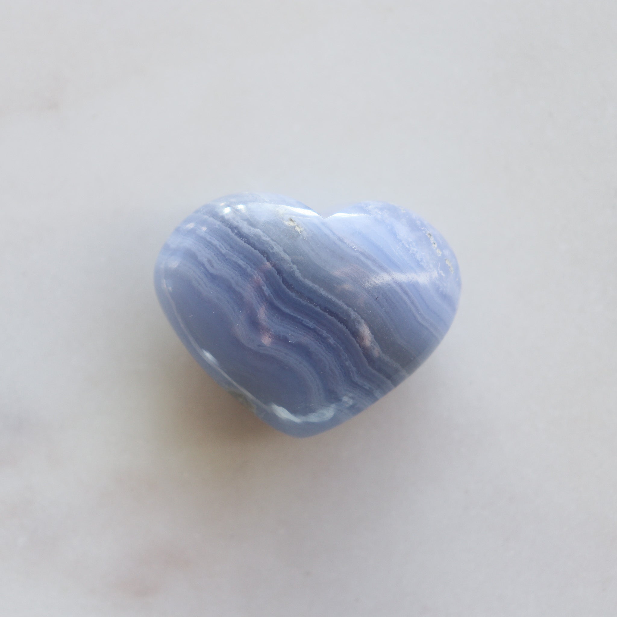 Blue Lace Agate Heart #2