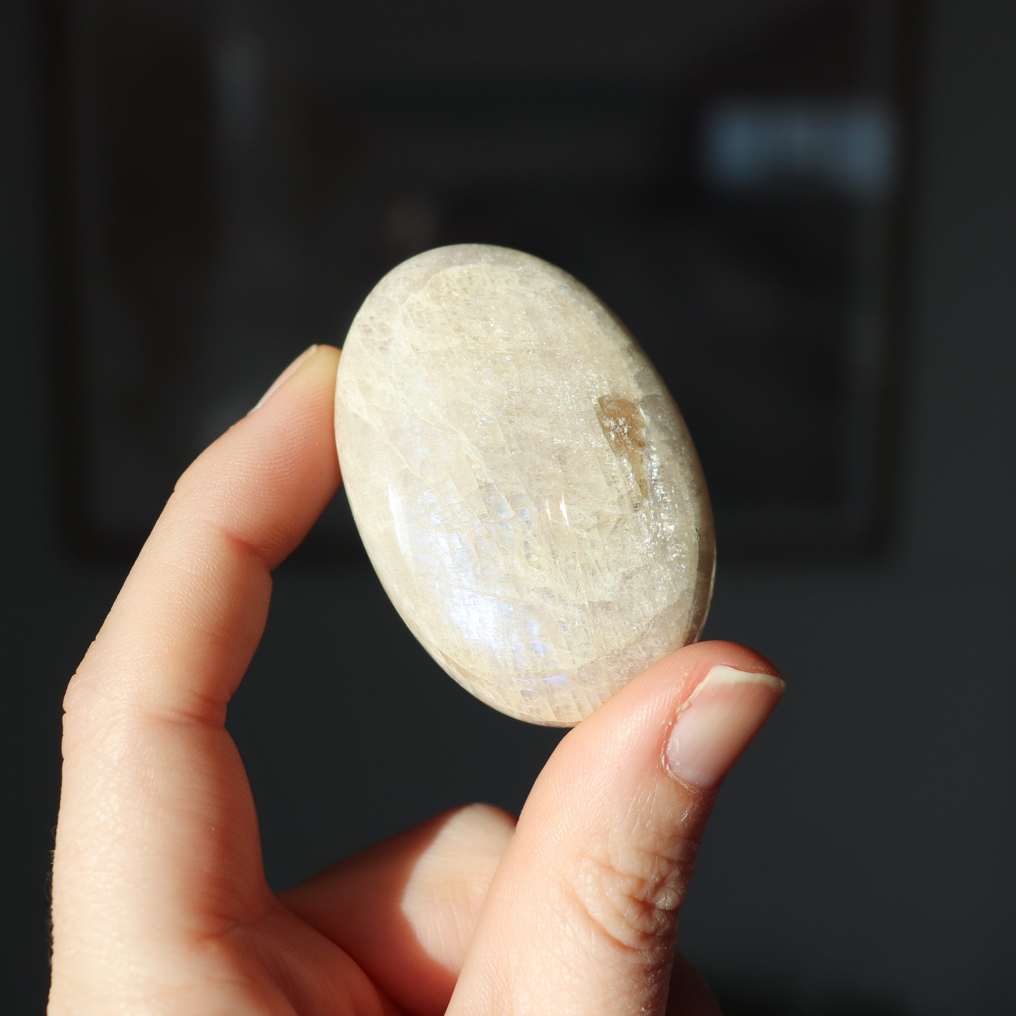 A Grade White Moonstone Palm #1