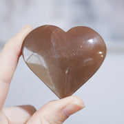 Peach Moonstone Heart #a