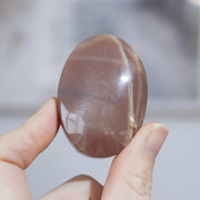 Peach Moonstone Heart #b