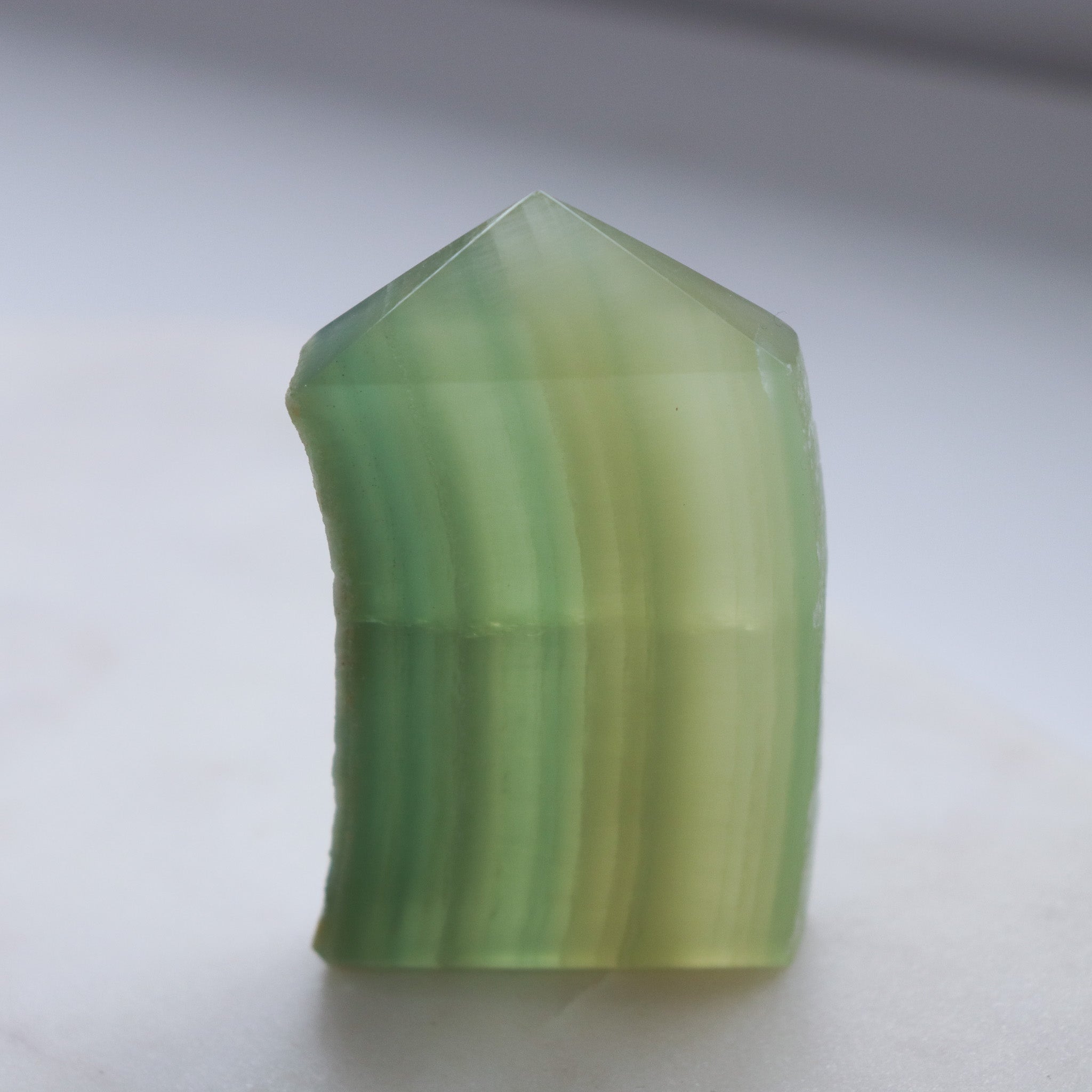 Lemon Lime Fluorite Point #b