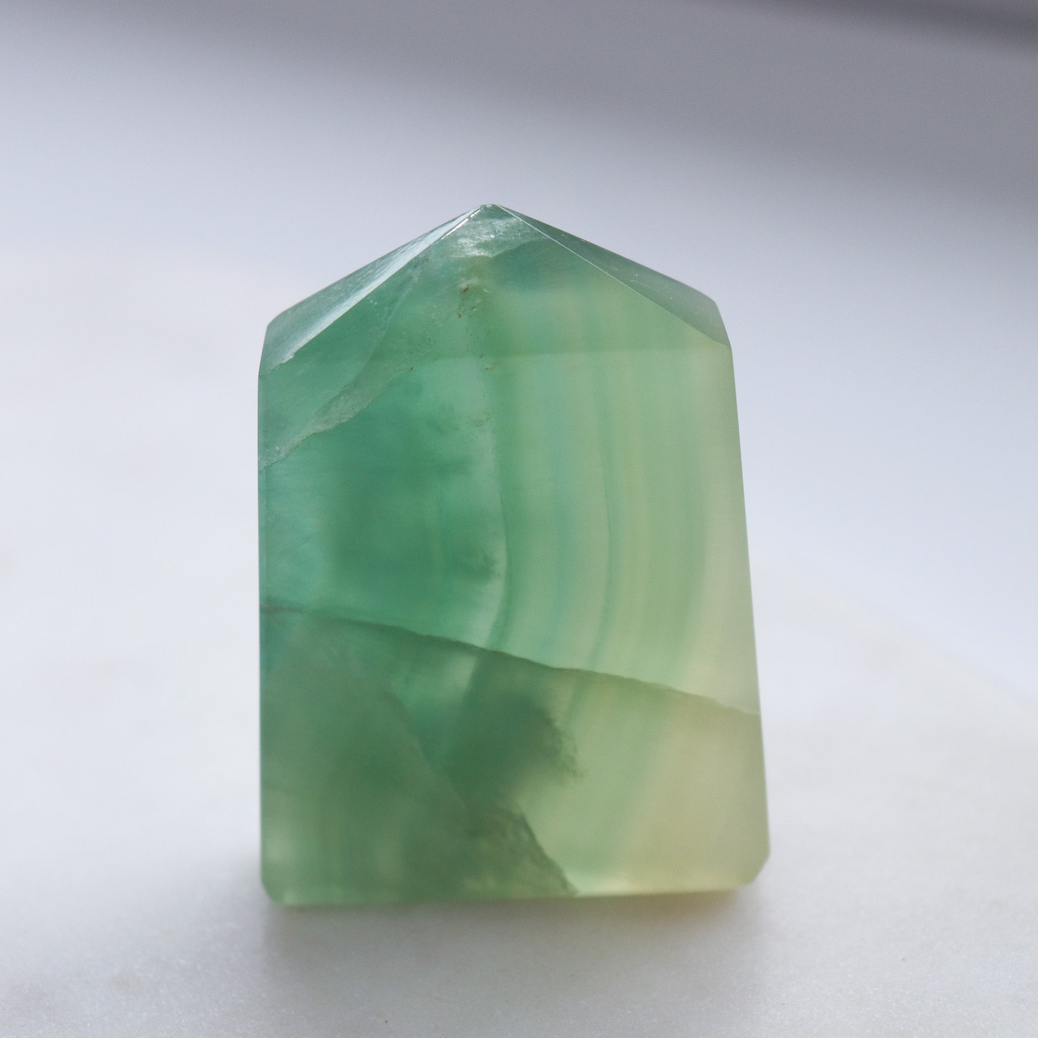 Lemon Lime Fluorite Point #c