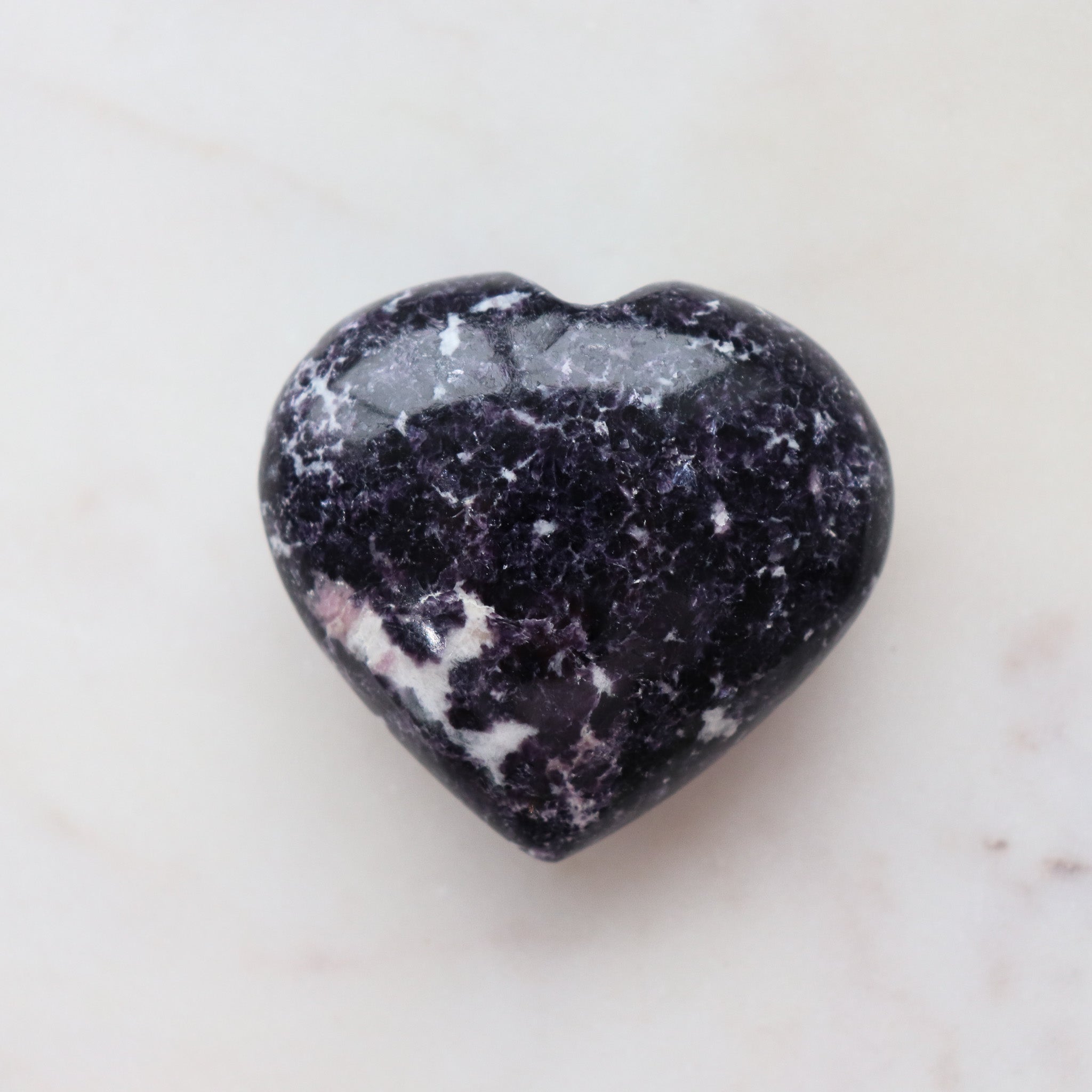 A Grade Lepidolite Heart #a