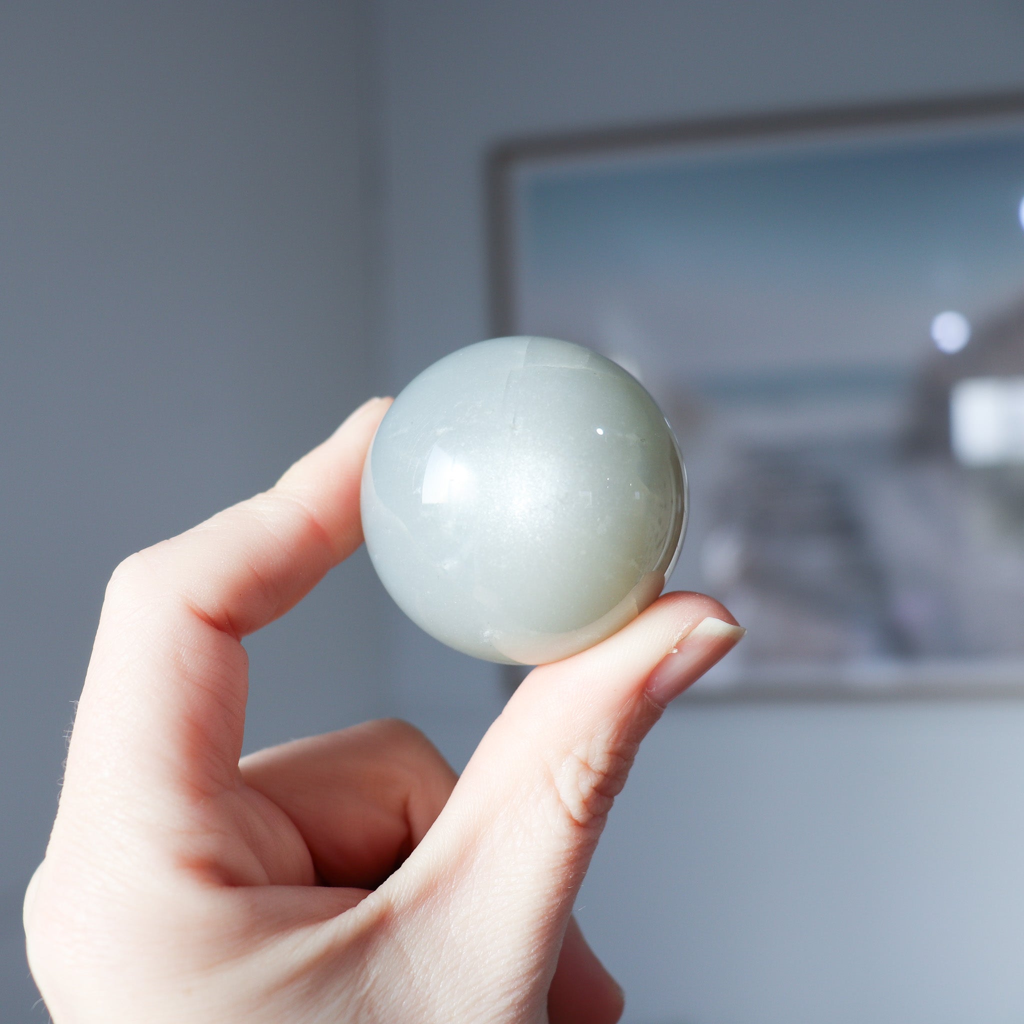 Sage Moonstone Sphere #b
