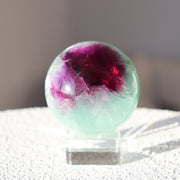 Watermelon Fluorite Sphere #1