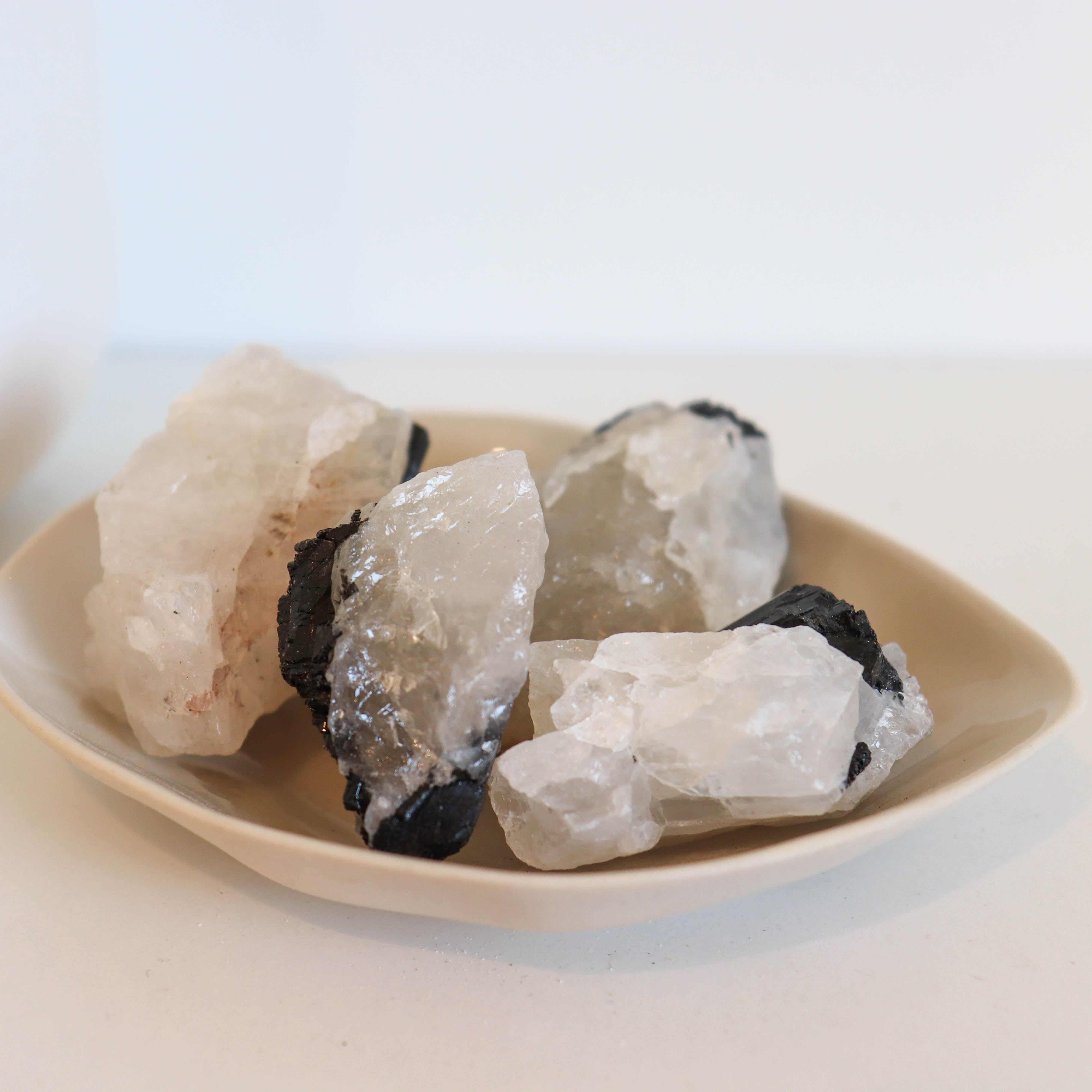 Tourmilated Quartz Raw