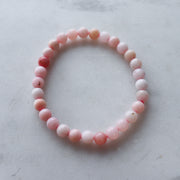 Pink Opal 6mm Beaded Bracelet