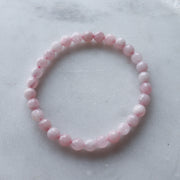Rose Quartz 6mm Beaded Bracelet