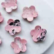 Rhodonite Palm Flower Worry Stone