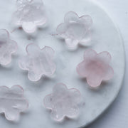 Rose Quartz Flower Worry Stone