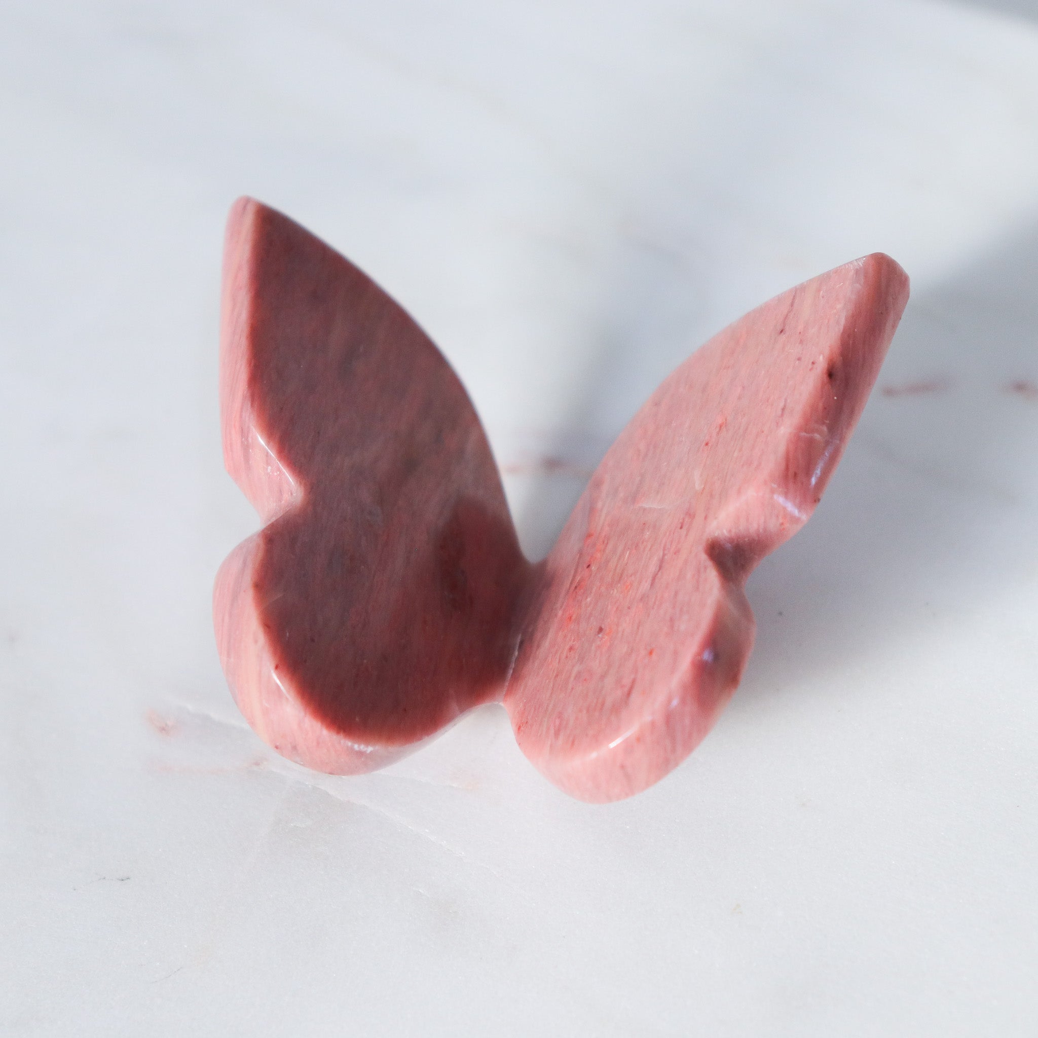 Pink Petrified Wood Butterfly