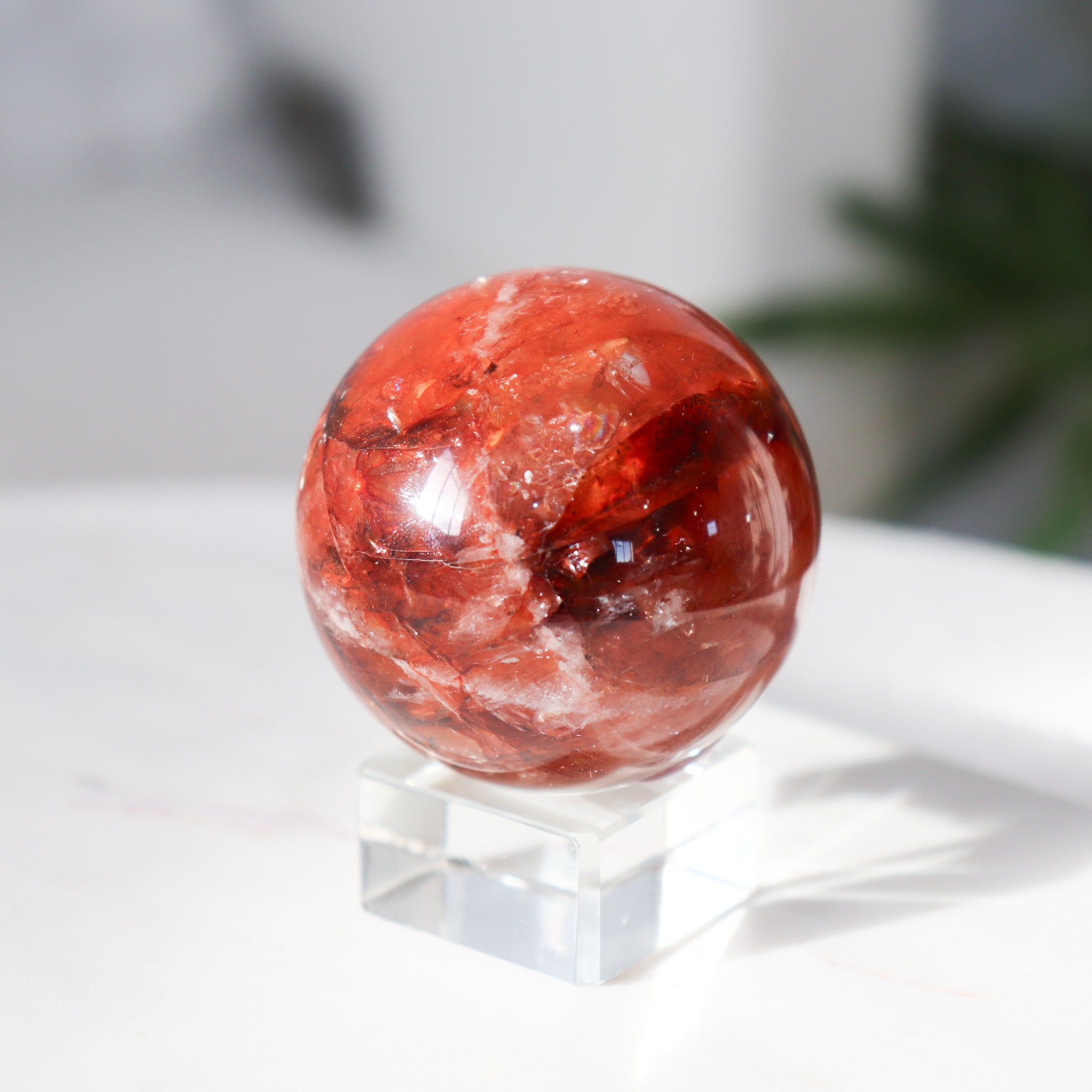 A Grade Fire Quartz Sphere #03