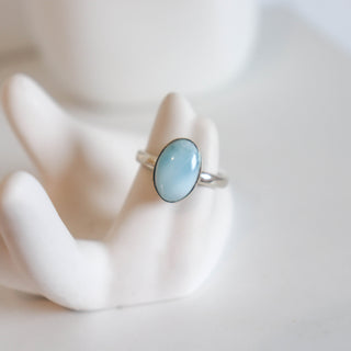 Larimar Ring Oval Size 6