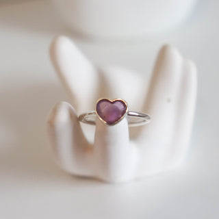 Amethyst Heart Ring