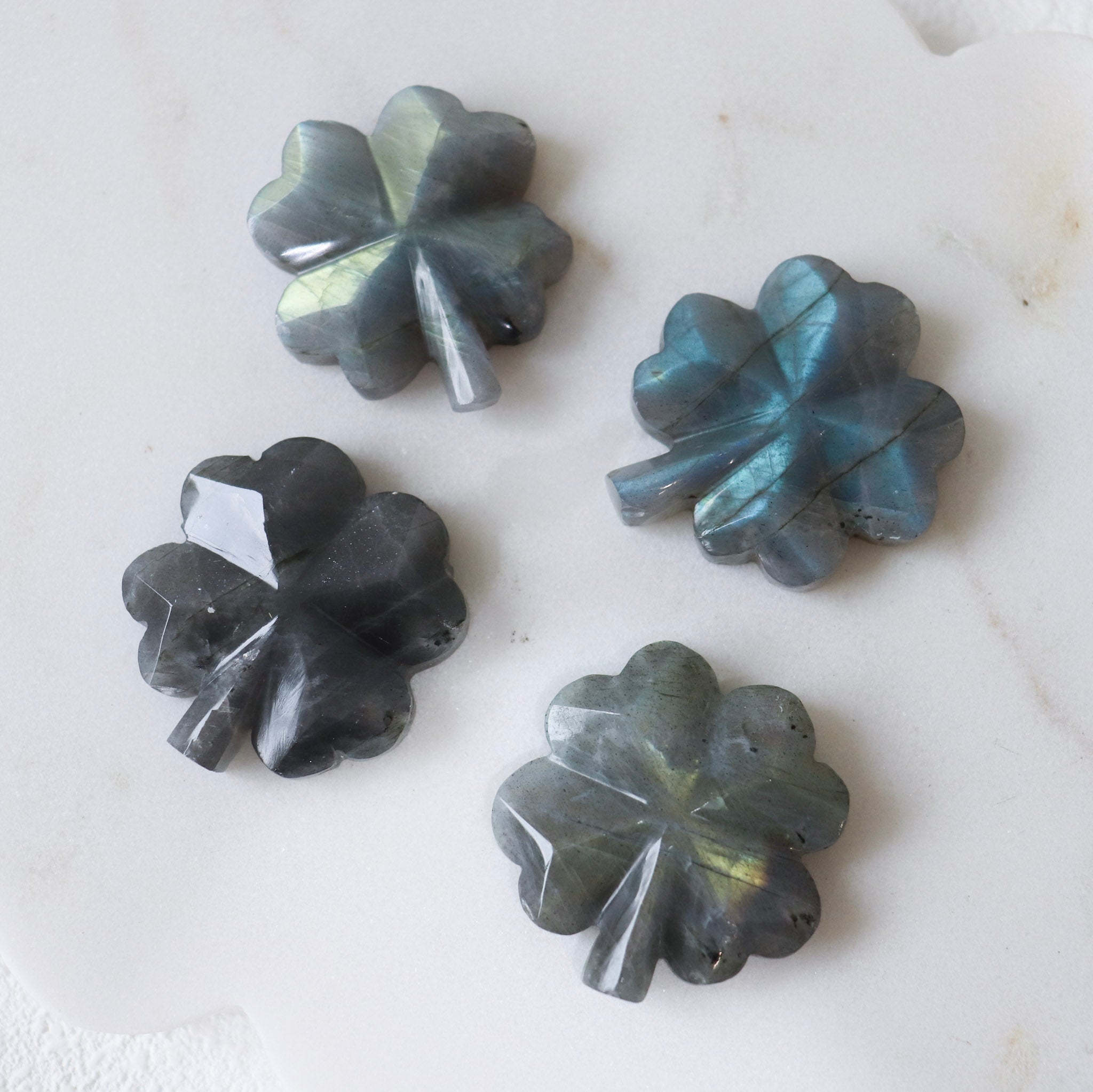 A Grade Labradorite Clover