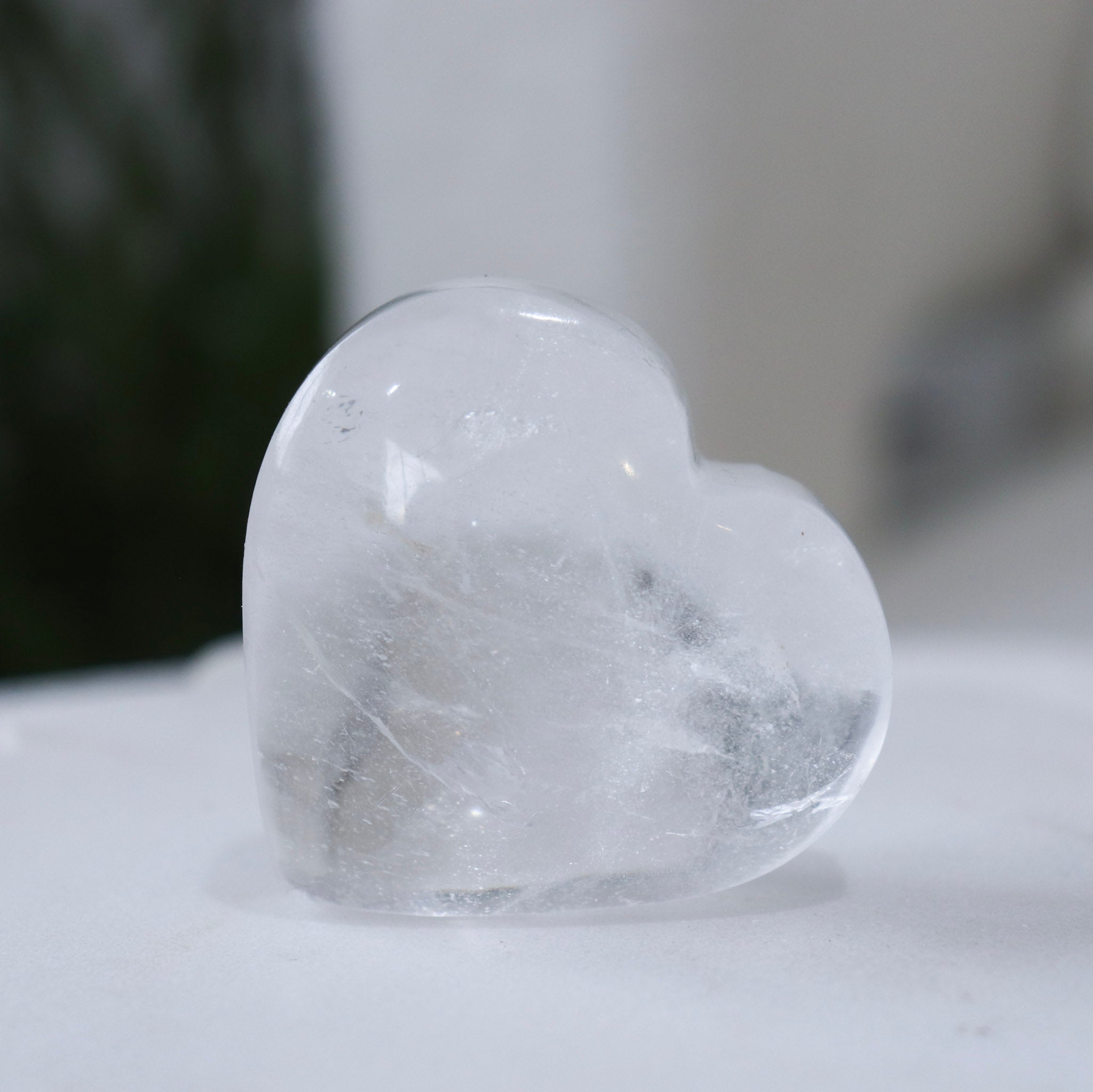 Clear Quartz Standing Heart #2