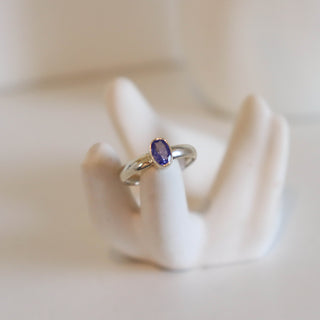 Tanzanite Faceted Ring Size 6