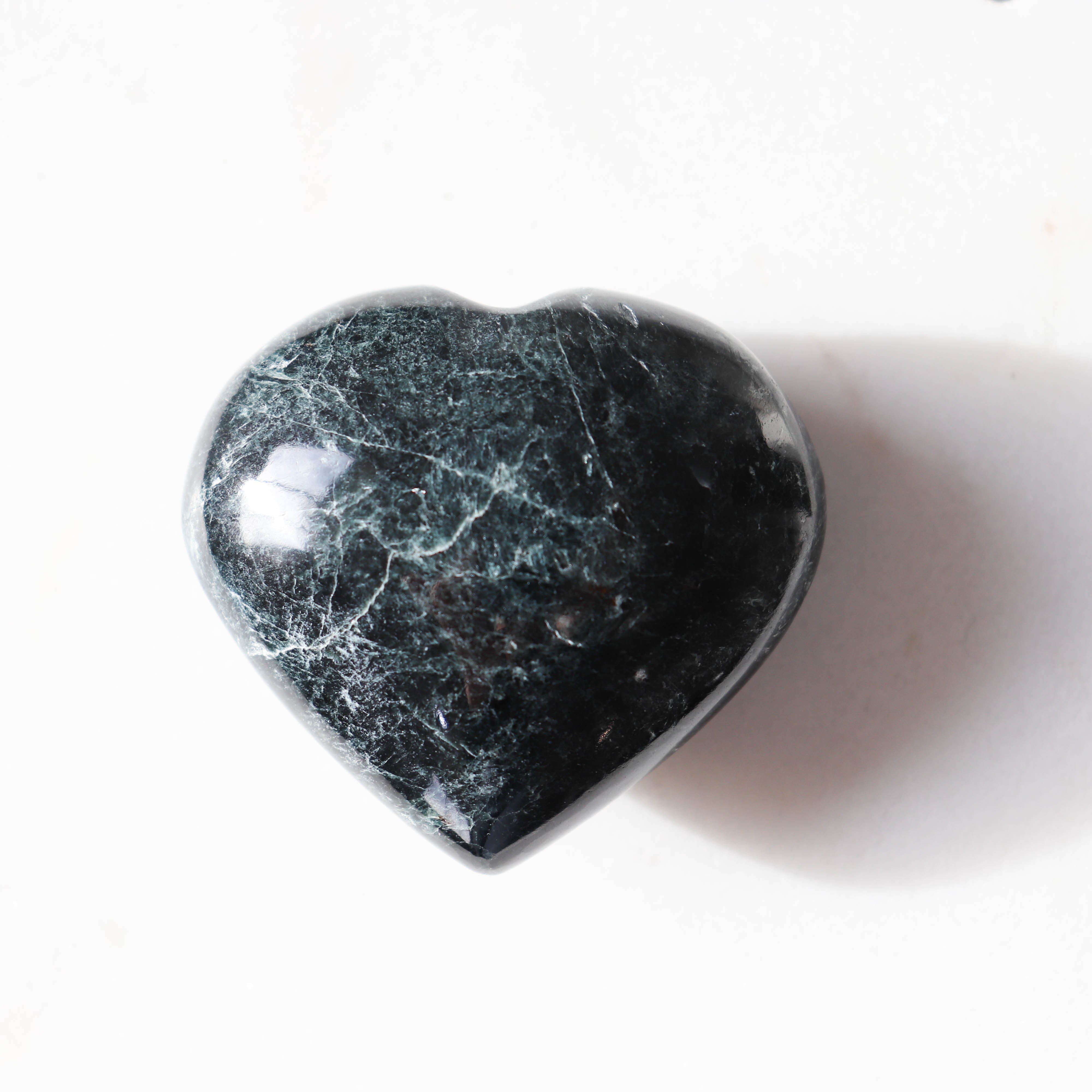 Silver Moon Actinolite Heart #1
