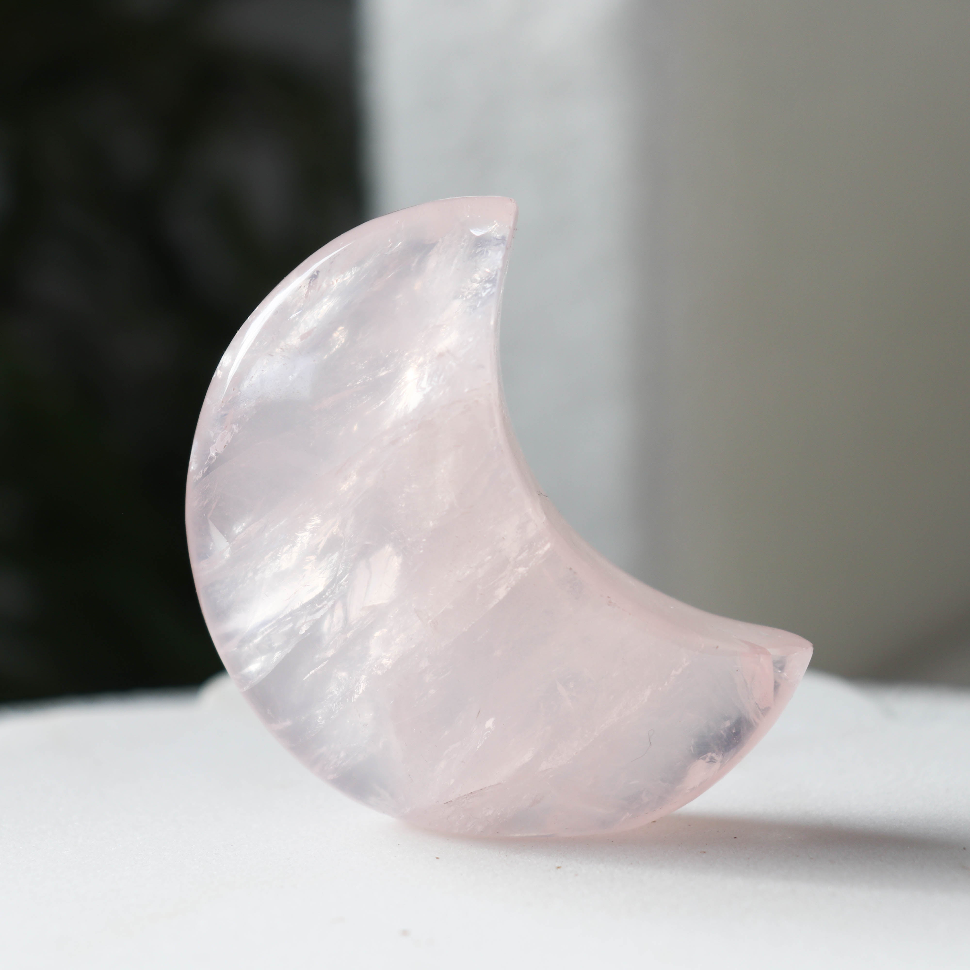 Rose Quartz Standing Moon #1