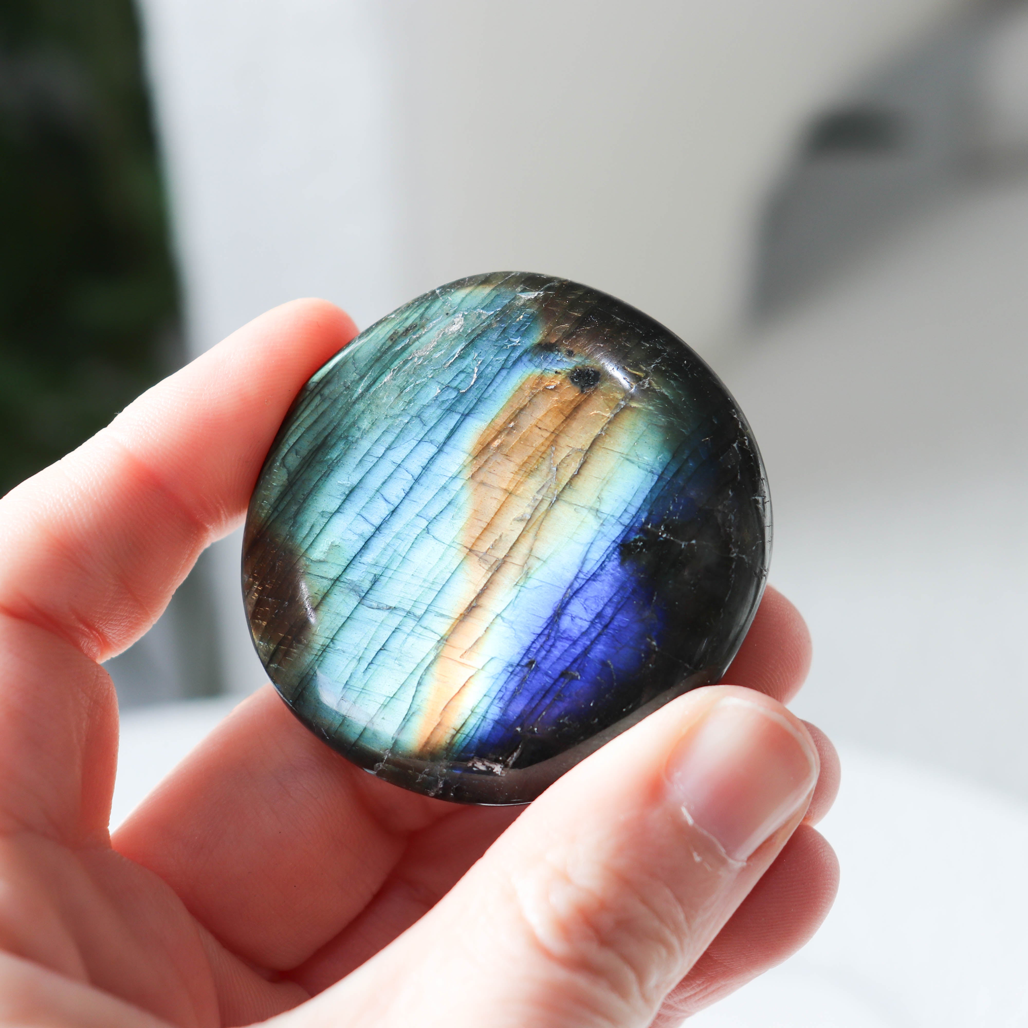 A Grade Labradorite Palm #1