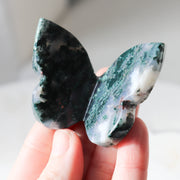Moss Agate Standing Butterfly
