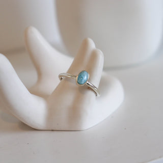 Larimar Oval Ring Size 6