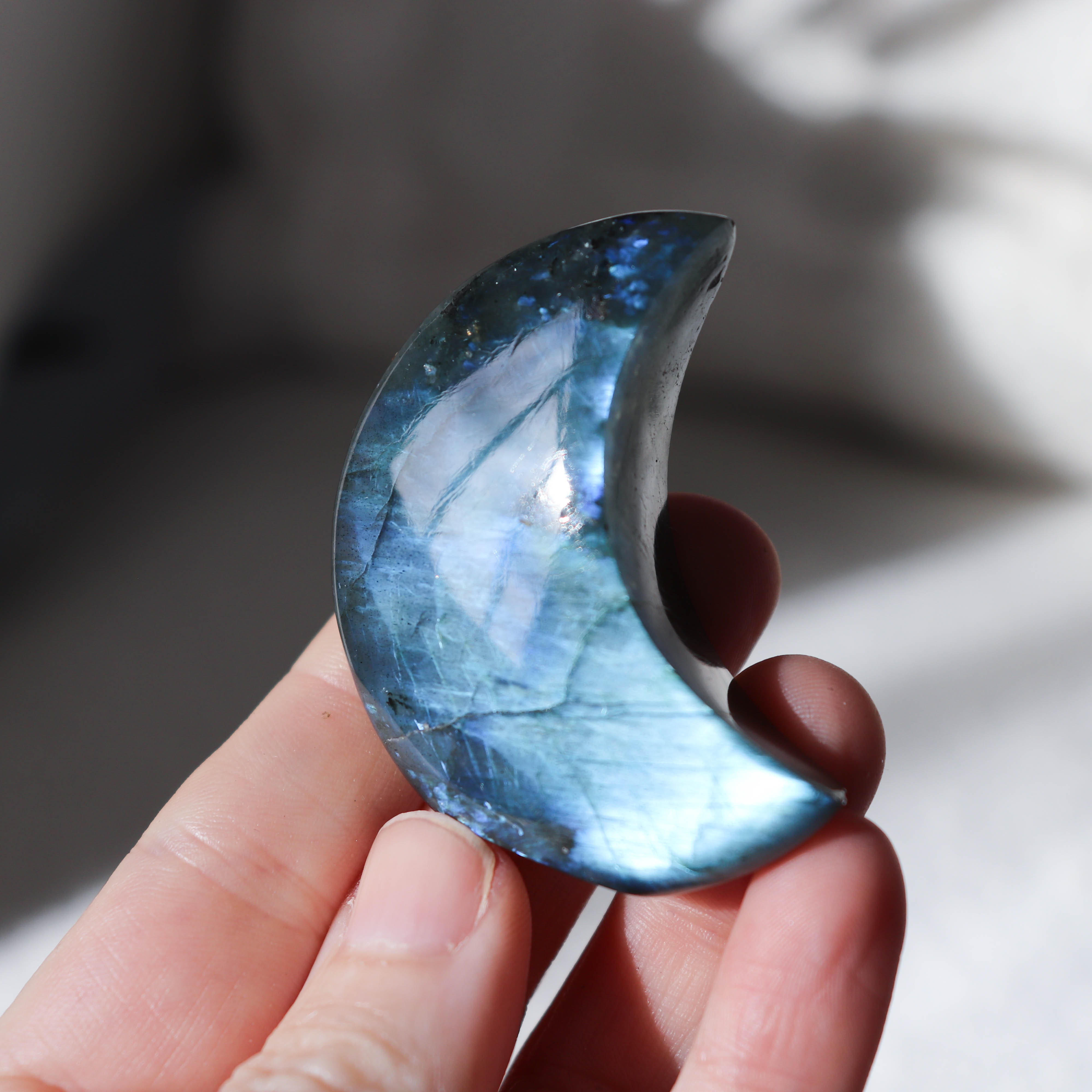 A Grade Labradorite Standing Moon #1