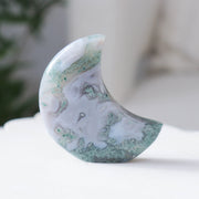 Moss Agate Standing Moon #1
