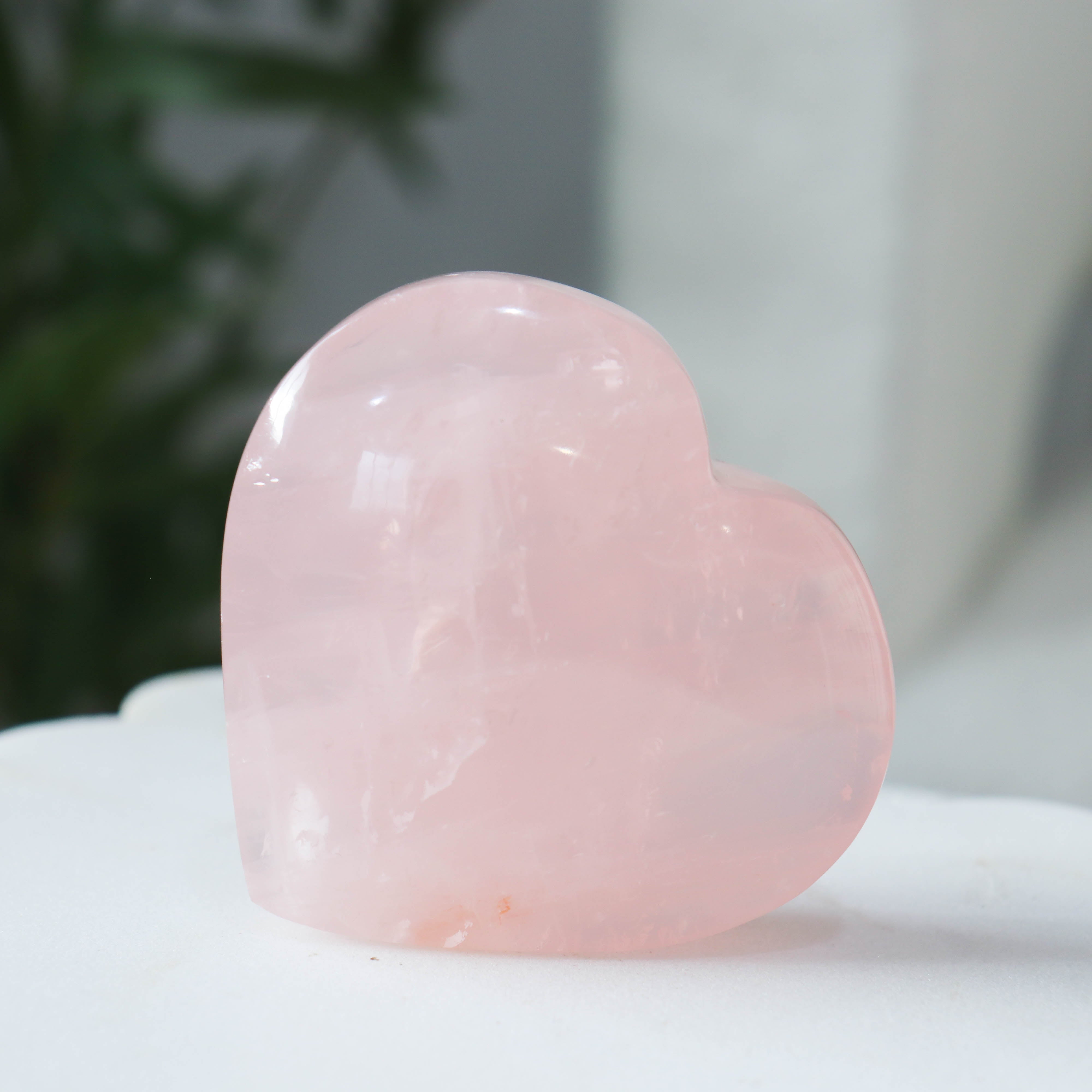 Rose Quartz Standing Heart #1