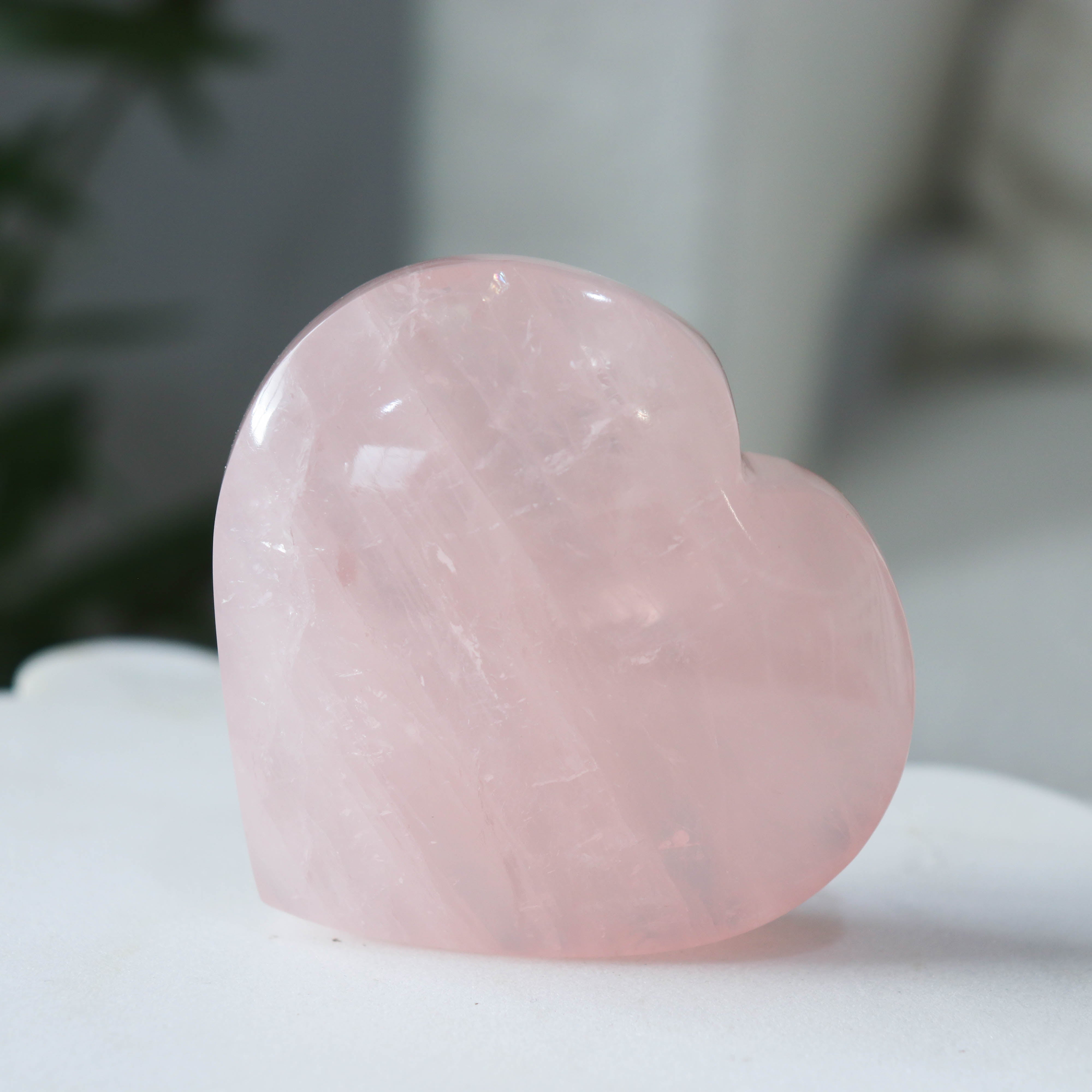 Rose Quartz Standing Heart #2