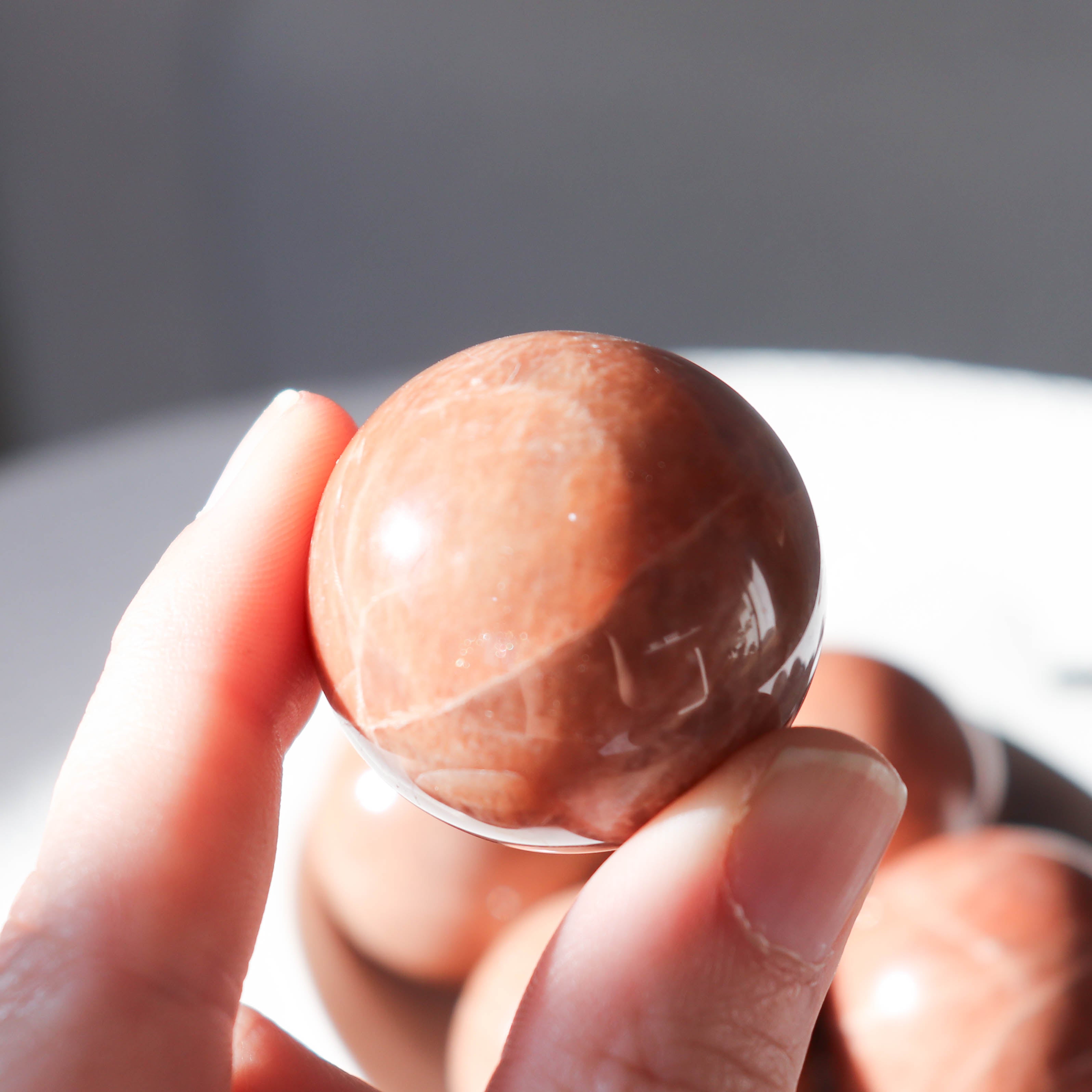Peach Moonstone Sphere