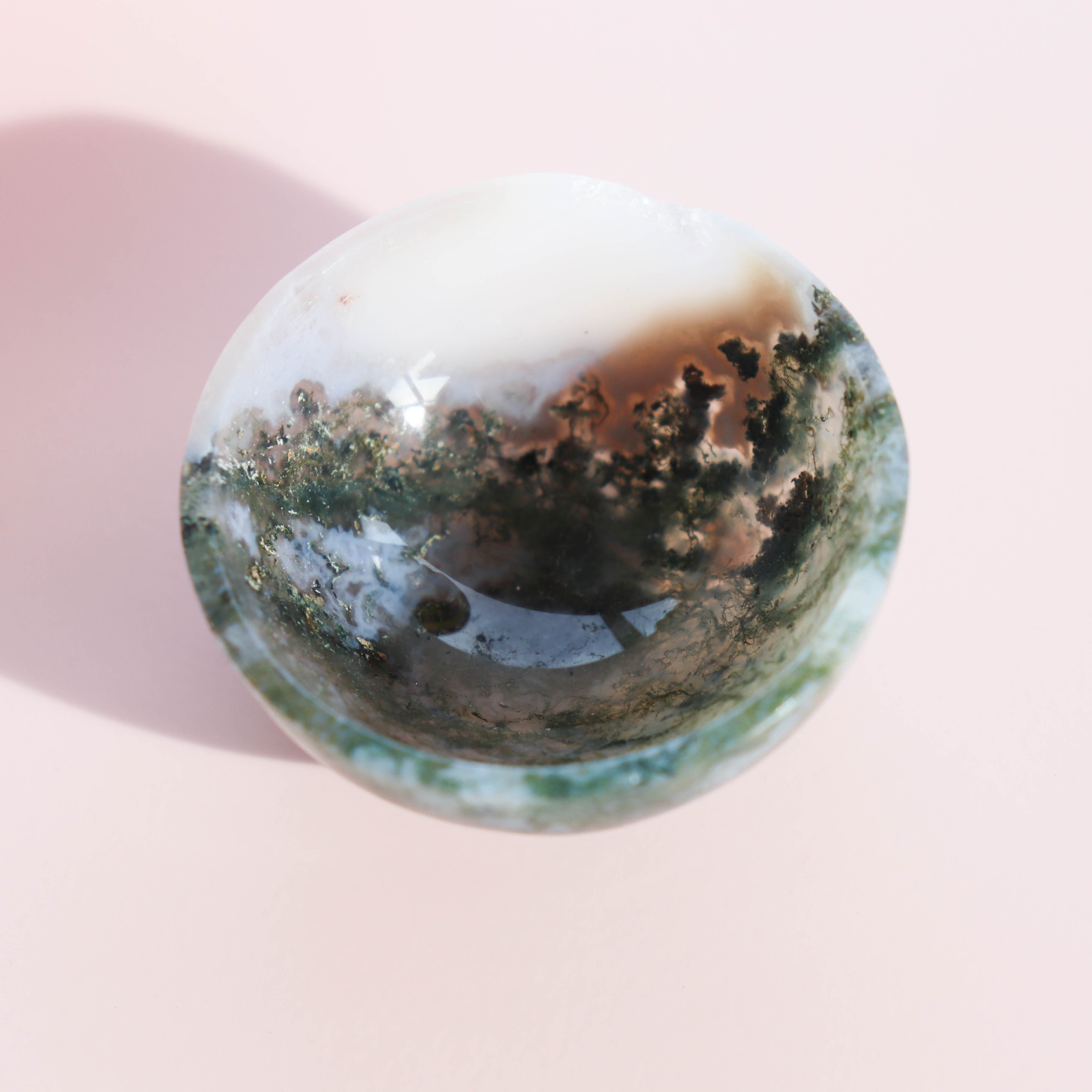 Moss Agate 2inch Bowl #1