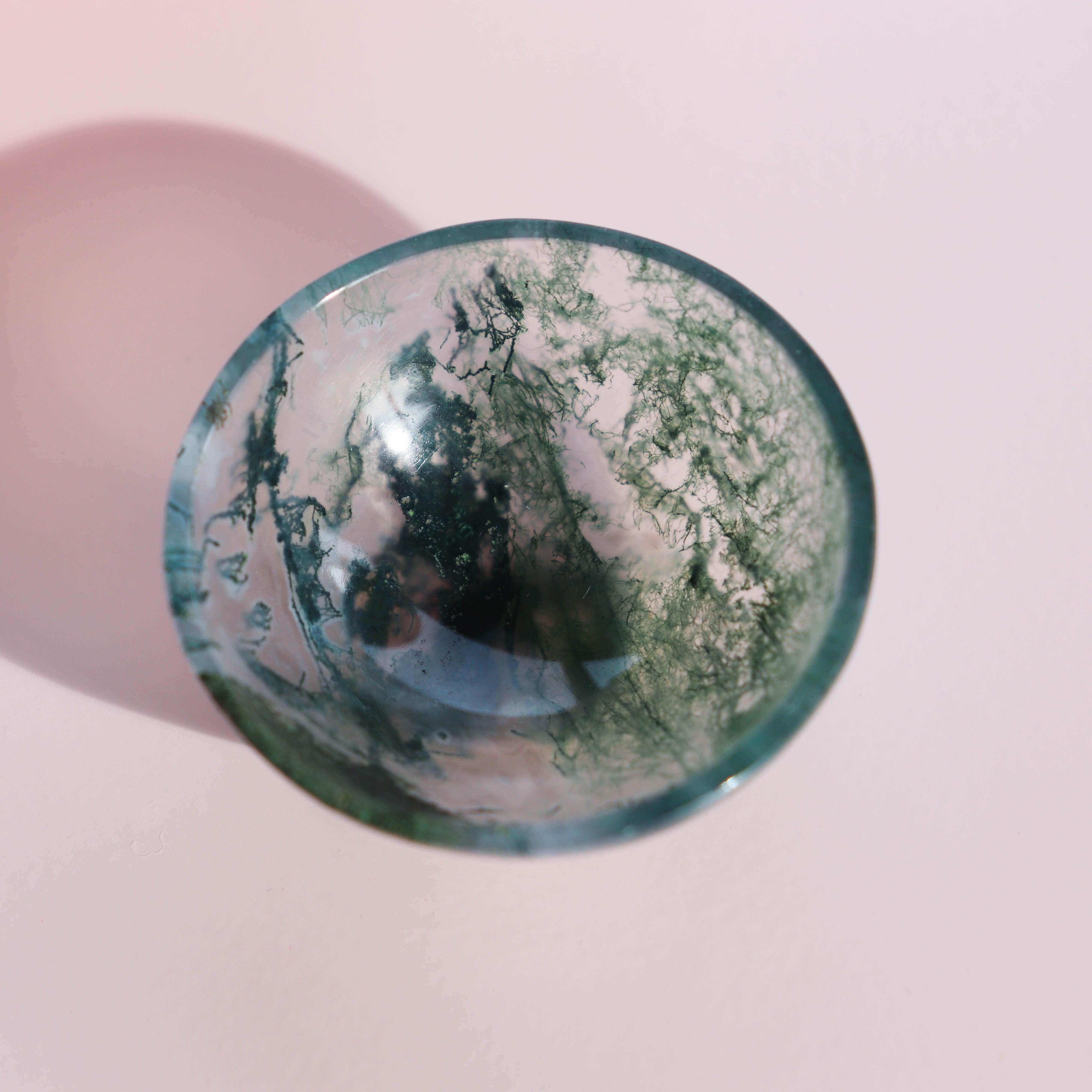 Moss Agate 2inch Bowl #3