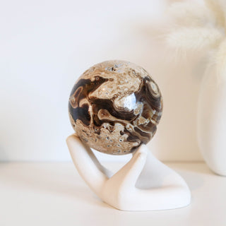 Chocolate Calcite & Aragonite Sphere #1