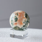Heulandite & Moss Agate Sphere #1